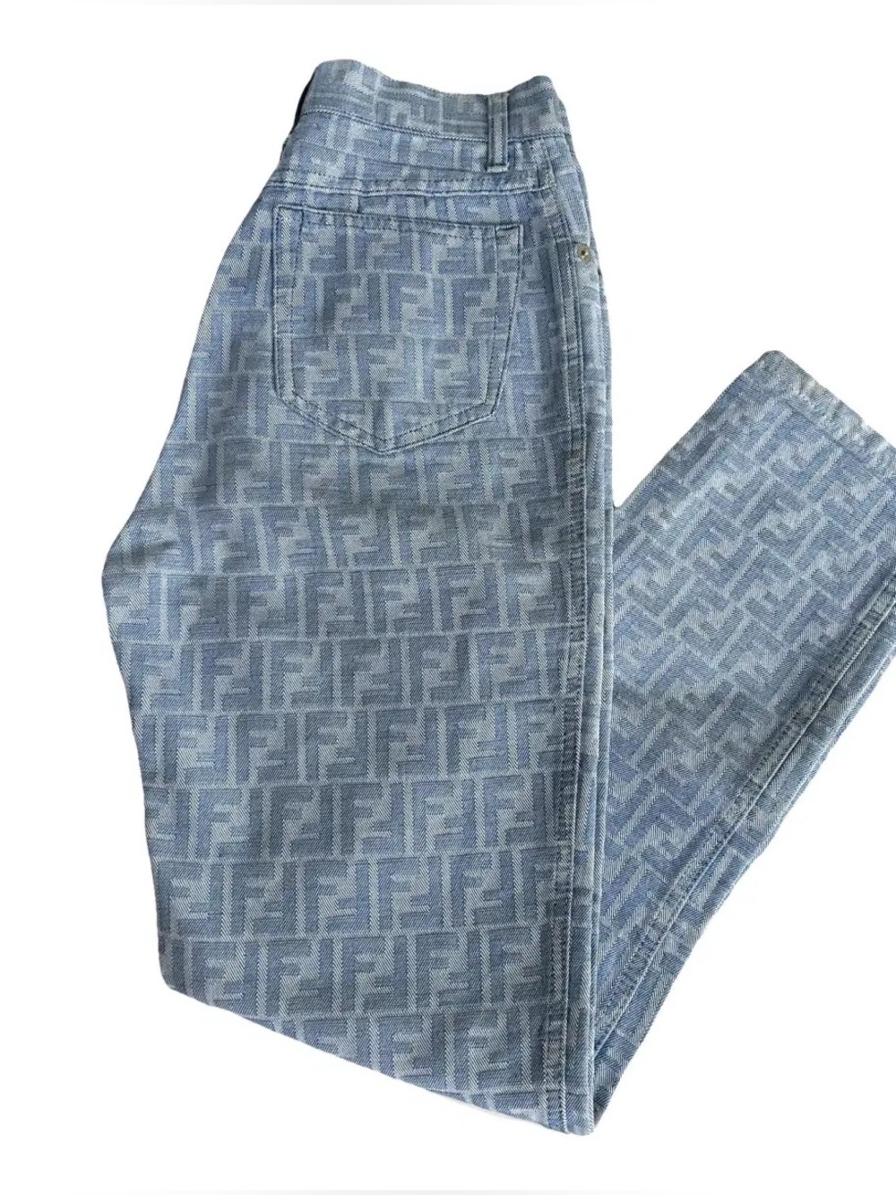 Fendi Vintage 90s MONOGRAM ZUCCA Lightweight
Denim Jeans Size W28 - Picture 13 of 13